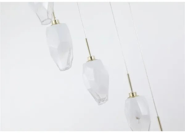 Searchlight 23147-8SB - Závesný luster na lanku ROCKY 8×G9/33W/230V