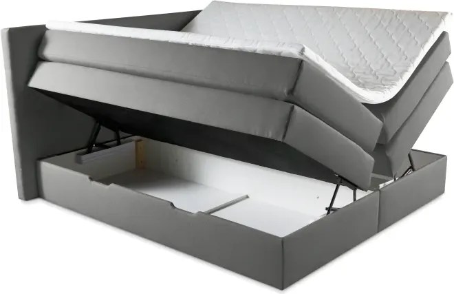Kontinentálna boxspring posteľ AMBER, 200x180, sivá (barell 83)