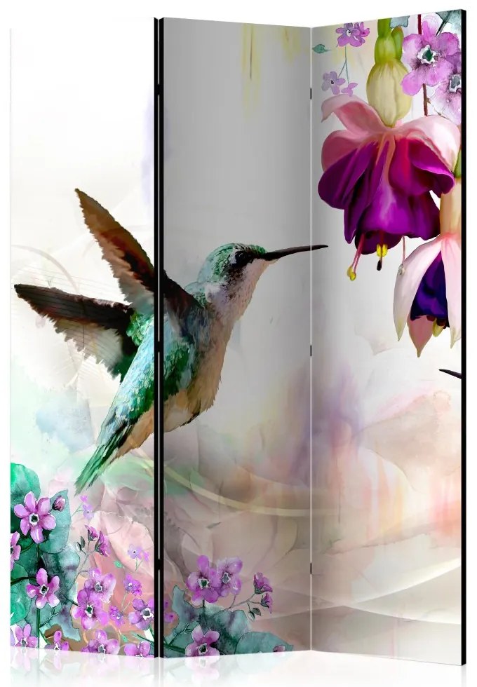Artgeist Paraván - Hummingbirds and Flowers [Room Dividers]