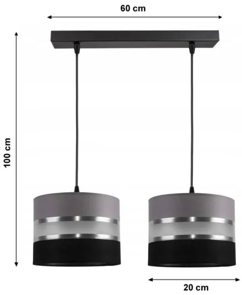 Luster na lanku CORAL 2xE27/60W/230V