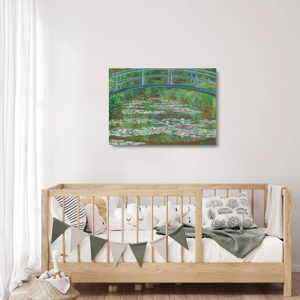 Sklenený obraz - Claude Monet, The Japanese Footbridge, reprodukcia (70x50 cm)