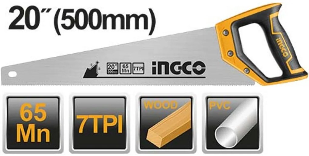 Pílka na drevo chvostová 500 mm INGCO KLC