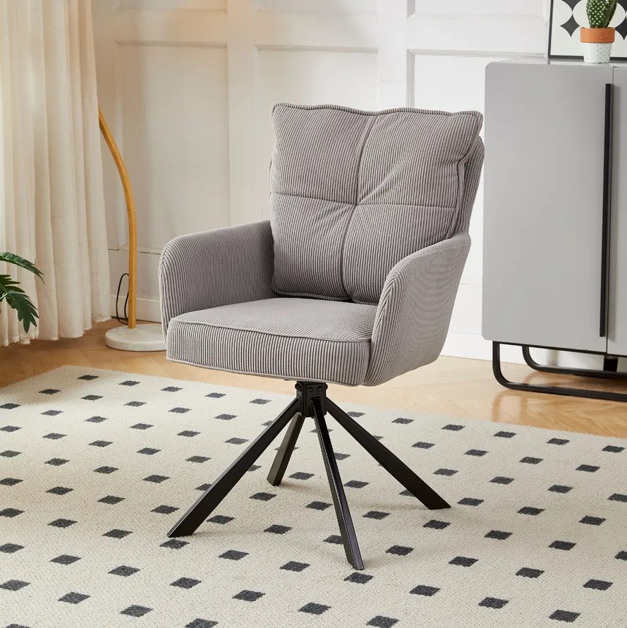 Otočná stolička MAGNUS sivá