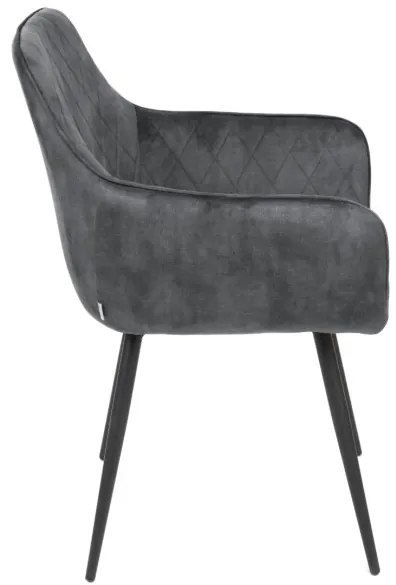 Jedálenská stolička SATORI zamatová grafitová 894478