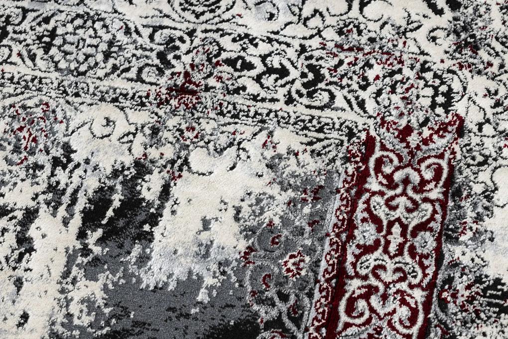 Moderný koberec VINCI 1407 Rozeta vintage - Štrukturálny farba slonoviny / červená Veľkosť: 120x170 cm