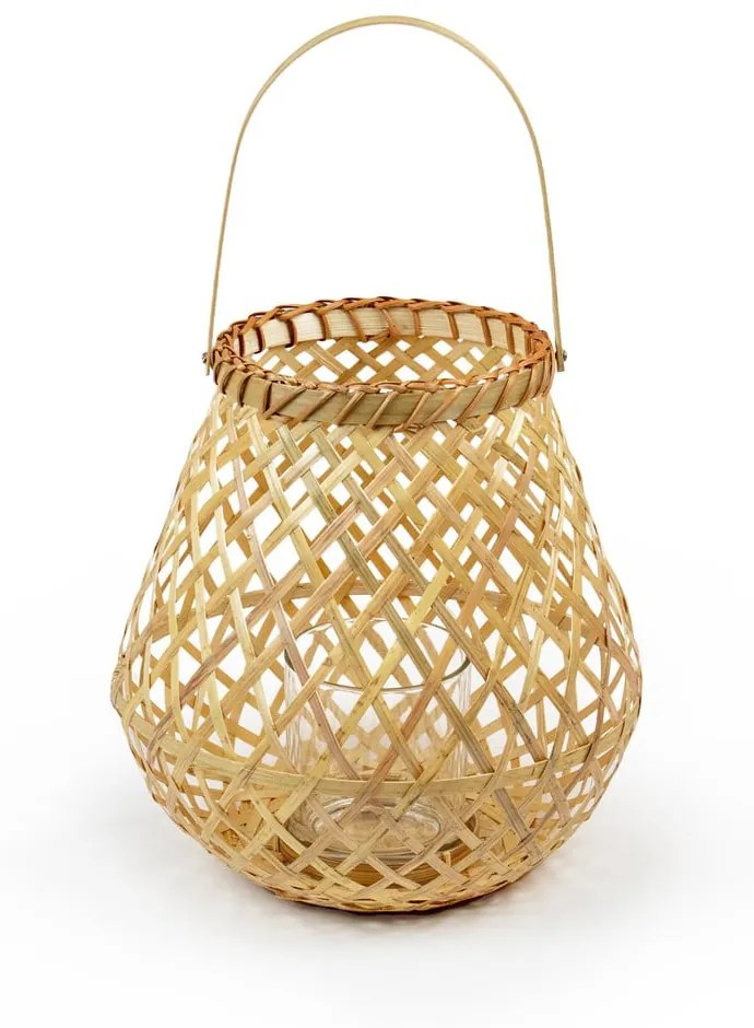Bambusový lampáš Compactor Bamboo Lantern, ⌀ 25 cm