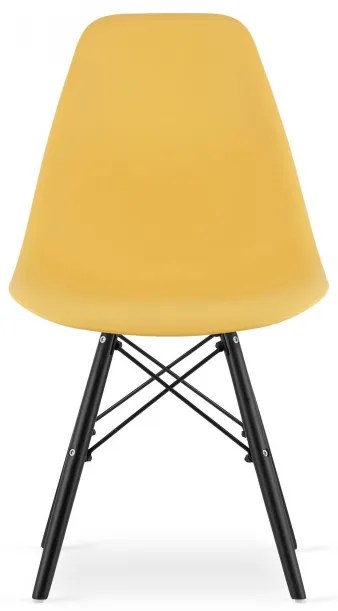 Set jedálenských stoličiek OSAKA horčicové (čierne nohy) 4ks