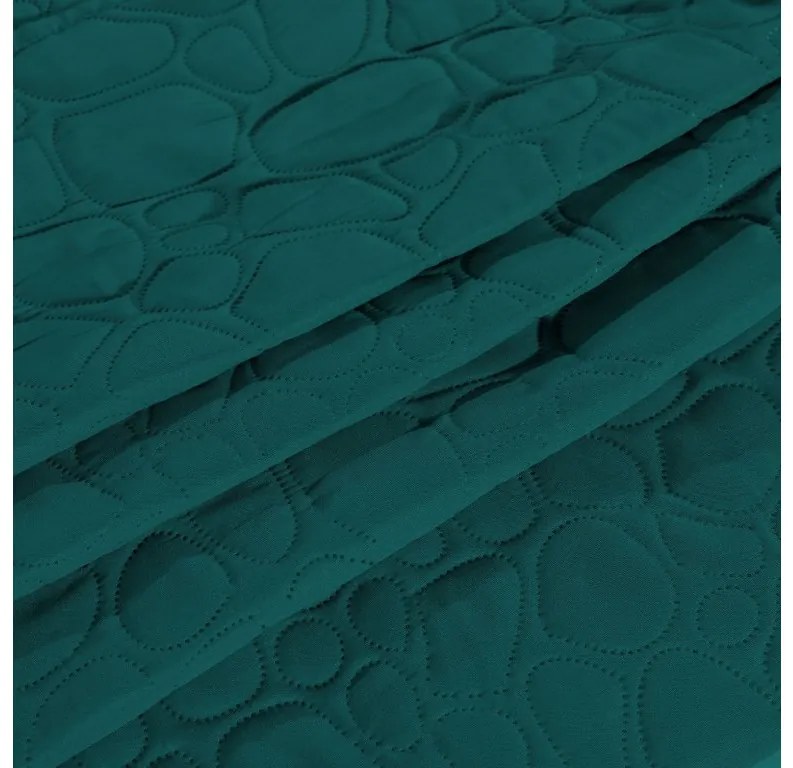 Tyrkysový prehoz na posteľ so vzorom STONE 220x240 cm