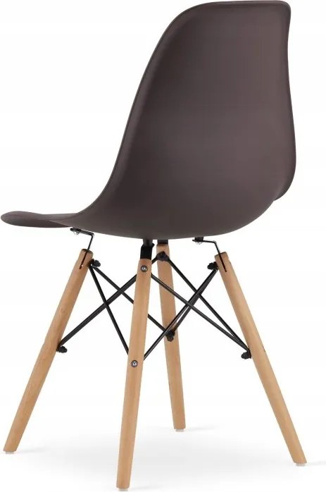 Jedálenská zostava TODI 80cm okrúhly stolový set biely a 2 stoličky OSAKA hnedé +  2 stoličky OSAKA hnedé ZADARMO