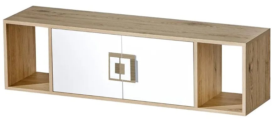 Polička Nico 120 biela/svetlý dub nr-12