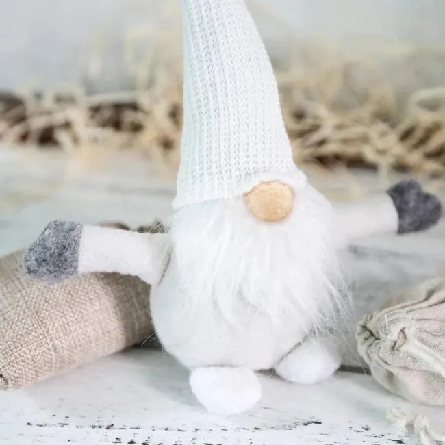 Vianočný škriatok YX045 biely