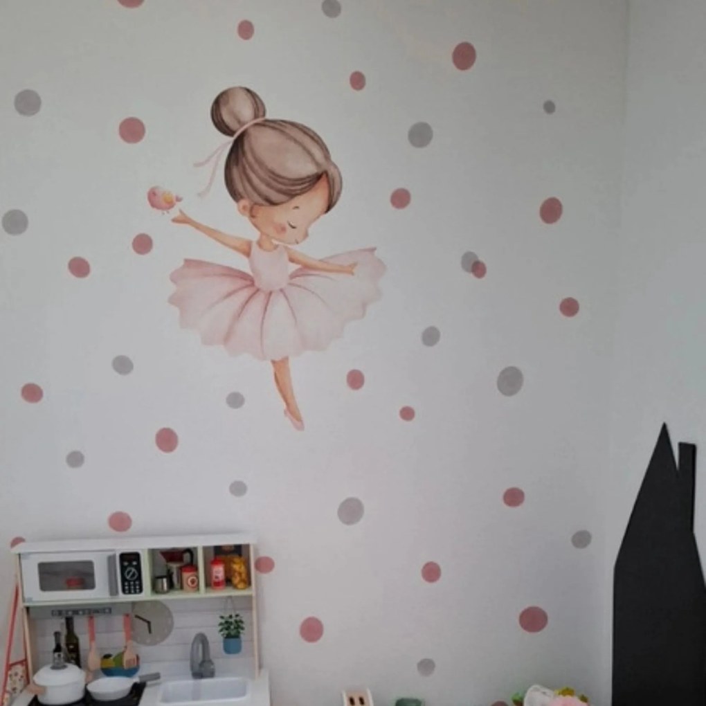 Textilná nálepka na stenu Baletka