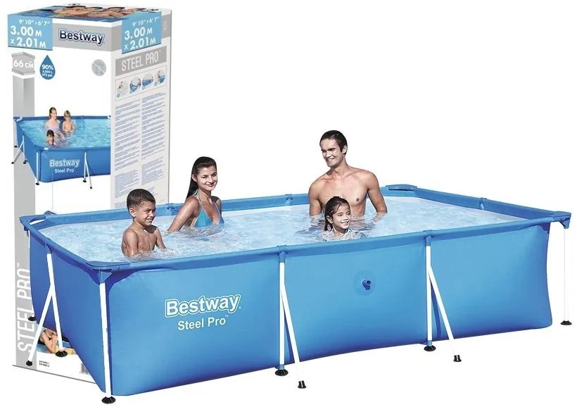 Bestway Záhradný bazén s oceľovým rámom 300 x 201 x 66 cm Bestway 56404