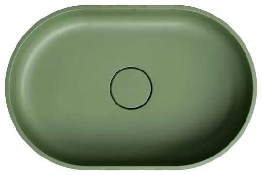 OMNIRES OVOUNOL - Umyvadlo OVO 55x36 cm dolomit, matná olivová