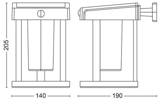 Philips - LED Solárne nástenné svietidlo so senzorom CAMILL LED/1,4W/3,7V IP44