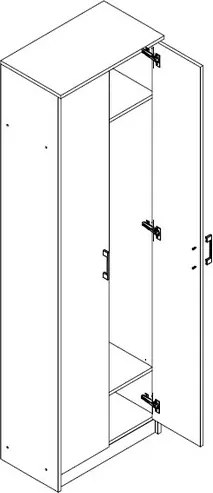 Šatníková skriňa Vincent, dub wotan