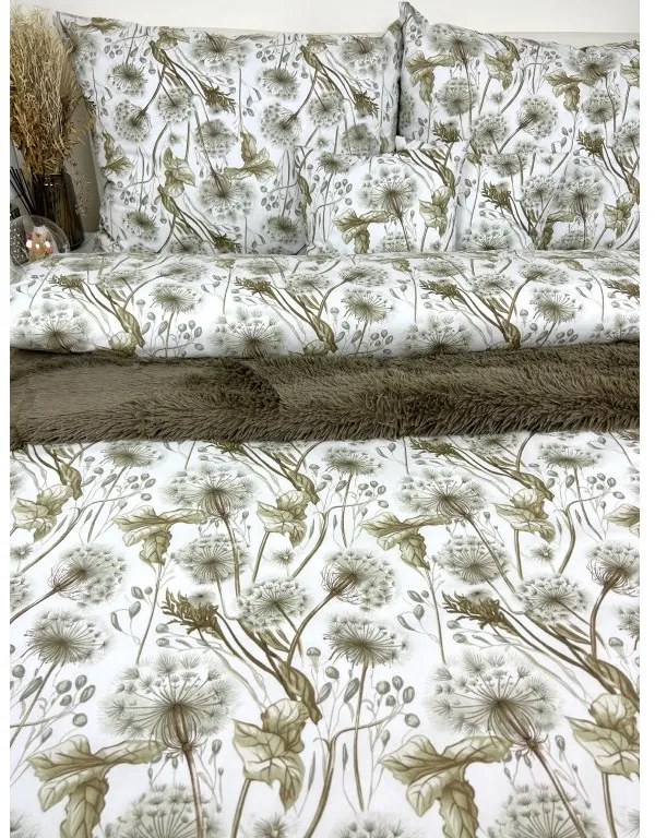 INTERMEDIC SK Posteľná obliečka Hnedá Púpava 140x200/70x90 cm