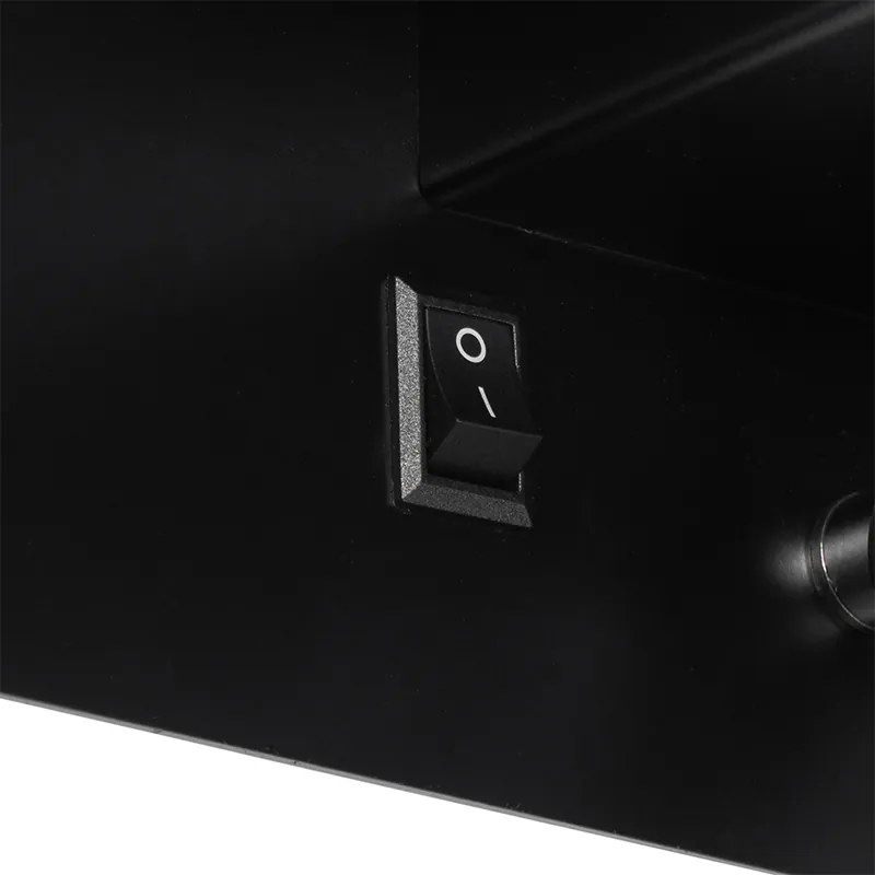 Moderná nástenná lampa čierna vrátane LED s USB - Thijs