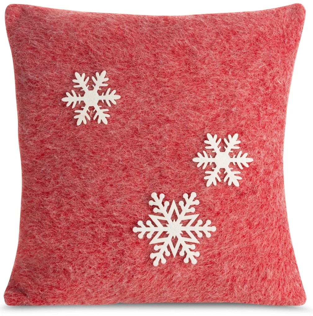 VIANOČNÁ DEKORAČNÁ OBLIEČKA NA VANKÚŠ SNOWFLAKE4 40X40 CM VZOROVANÁ
