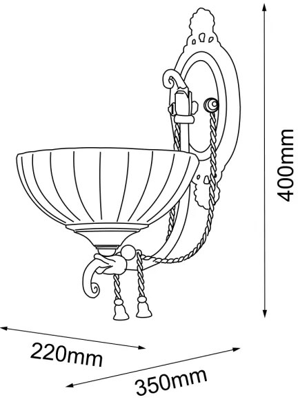 Amplex 8307 - Nástenné svietidlo GRANADA 1xE27/10W/230V