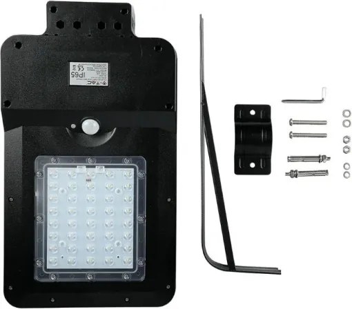 LED Solárna pouličná lampa so senzorom LED/15W/7,4V 4000K IP65 10800 mAh