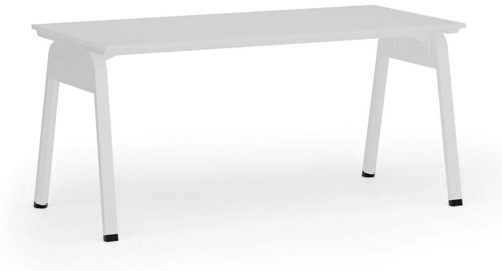 Kancelársky stôl PRIMO GAMMA, 1600 x 800 mm, biela podnož, biela