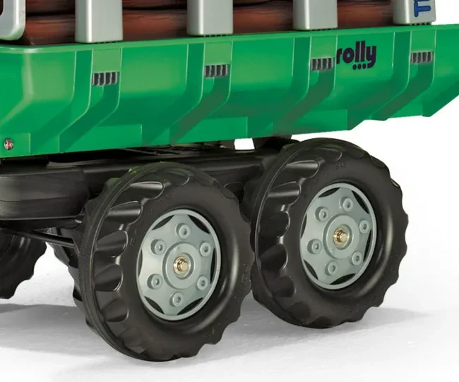 Príves na drevo Rolly Toys 122158 zelený, dvojnápravový