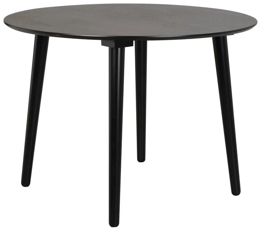 Čierny jedálenský stôl Rowico Lotta, ø 106 cm