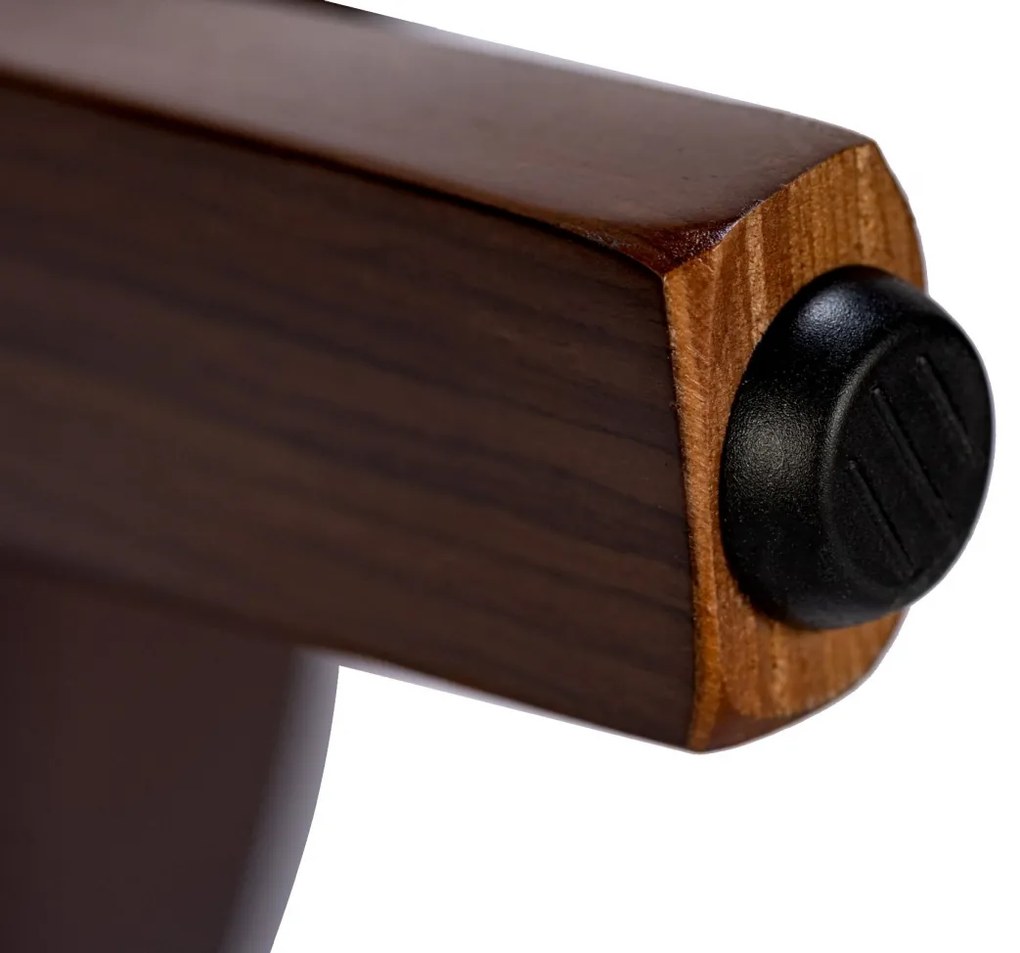 Stolička Foley - látka, drevené nohy orech - Krémová