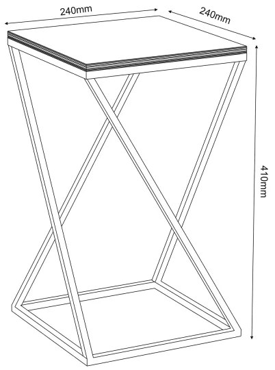 Stojan na kvety 40x24 cm čierna