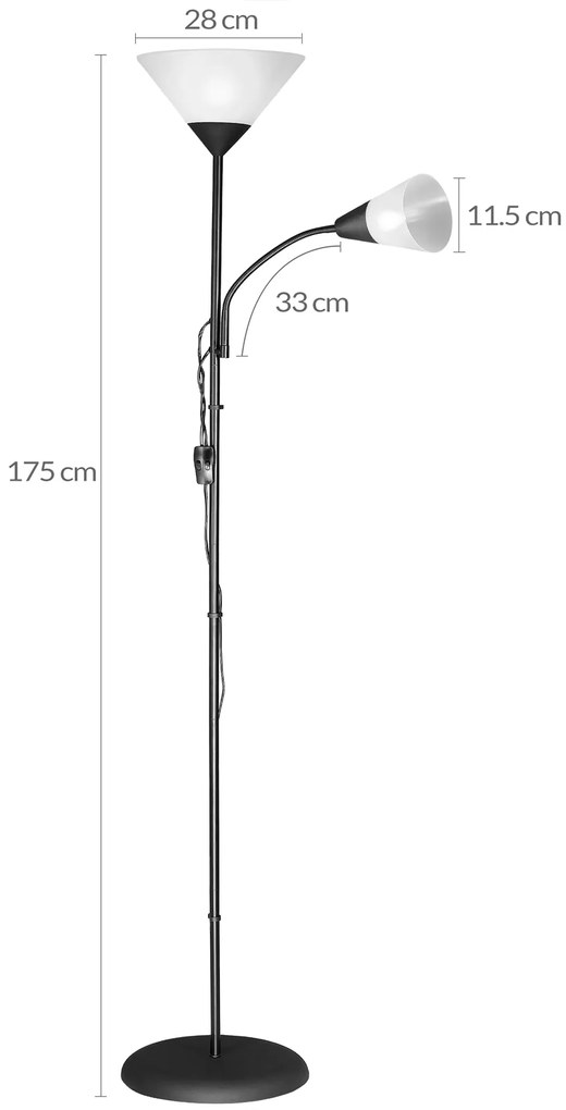 InternetovaZahrada Stojacia lampa Alissa - čierna