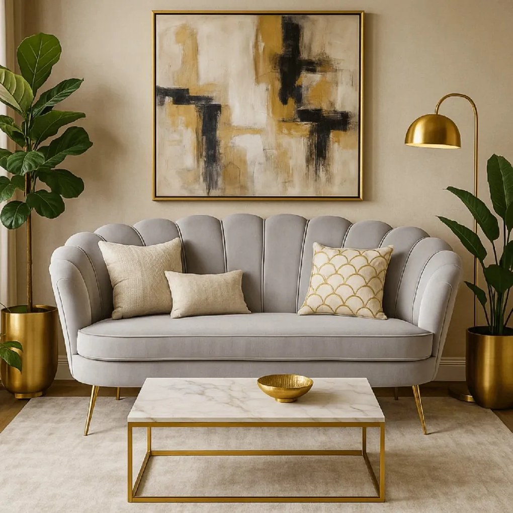 PROXIMA.store - Elegantná pohovka Zendaya FARBA: sivá