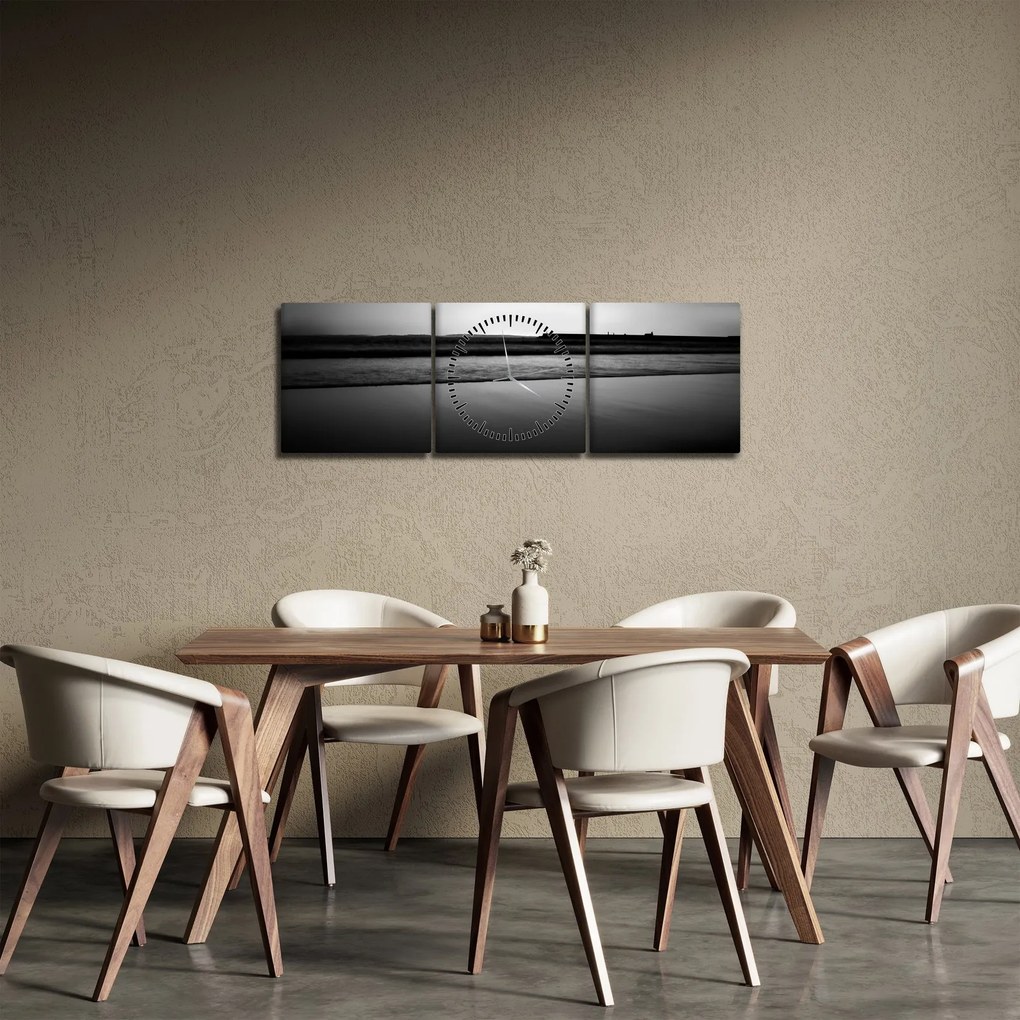 Obraz krajiny (s hodinami) (90x30 cm)