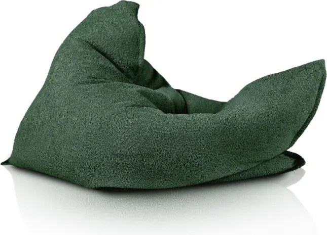 Vankúš na sedenie tmavozelený bouclé