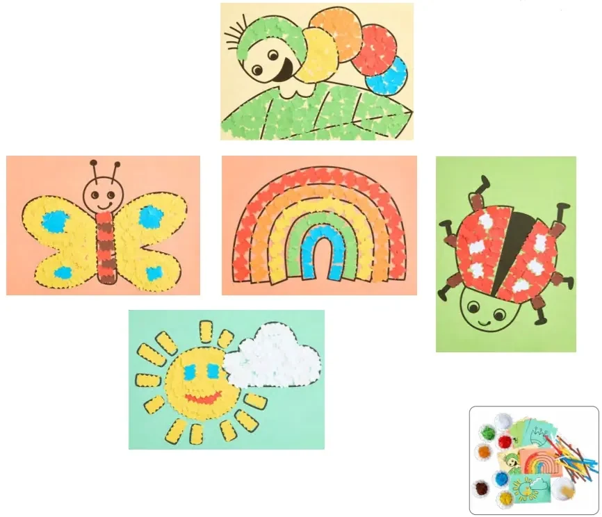 Haba Craft Kit Kreatívna sada Prvé lepenie Jarné obrázky