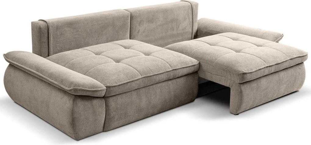 Priestranná pohovka Nube, béžová štruktúrovaná látka