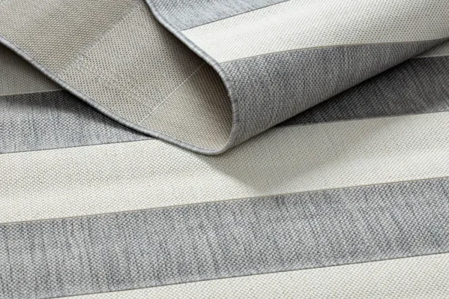 Koberec Floorlux sizal flat 48644/637- Pásy sivo biely