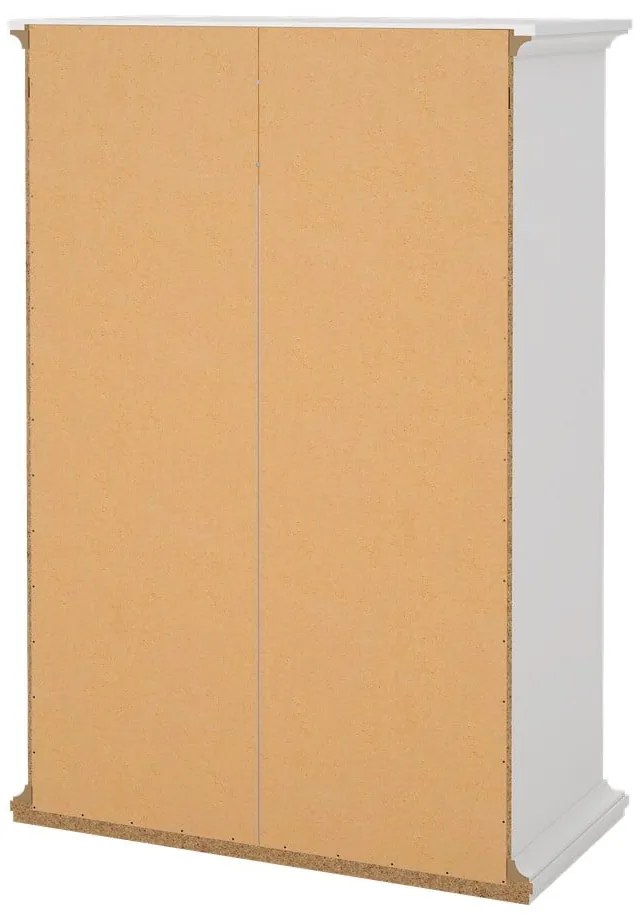 Biela vysoká komoda 96x140 cm Paris – Tvilum