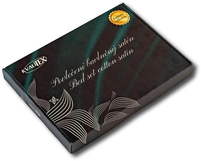 Kvalitex Saténové obliečky Jar zelená, 240 x 200 cm, 2 ks 70 x 90 cm