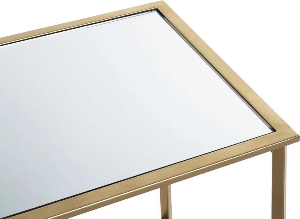 Štvorcový odkladací stolík Lagos 39x39 cm, zlatý