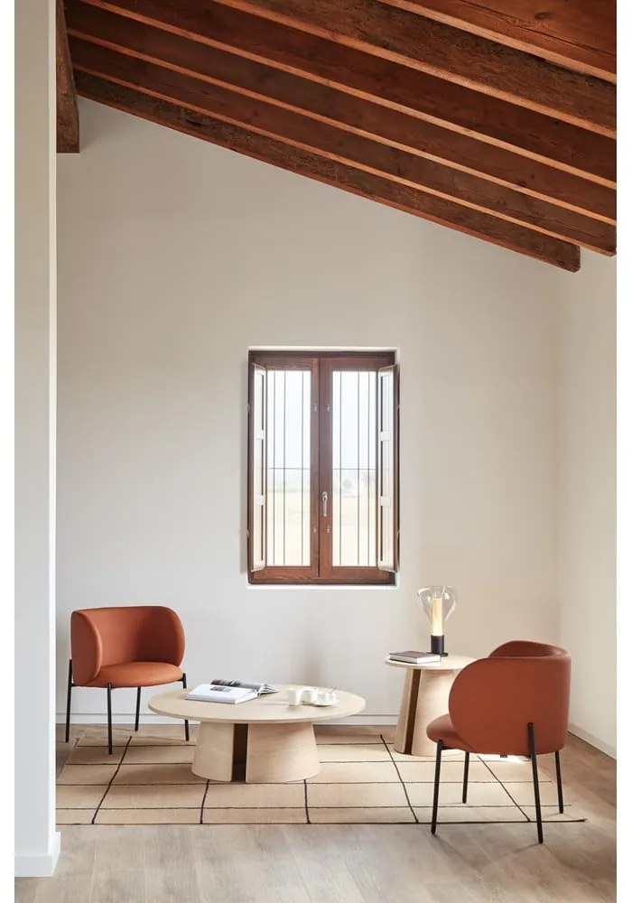 Oranžové kreslo z imitácie kože Mogi - Teulat