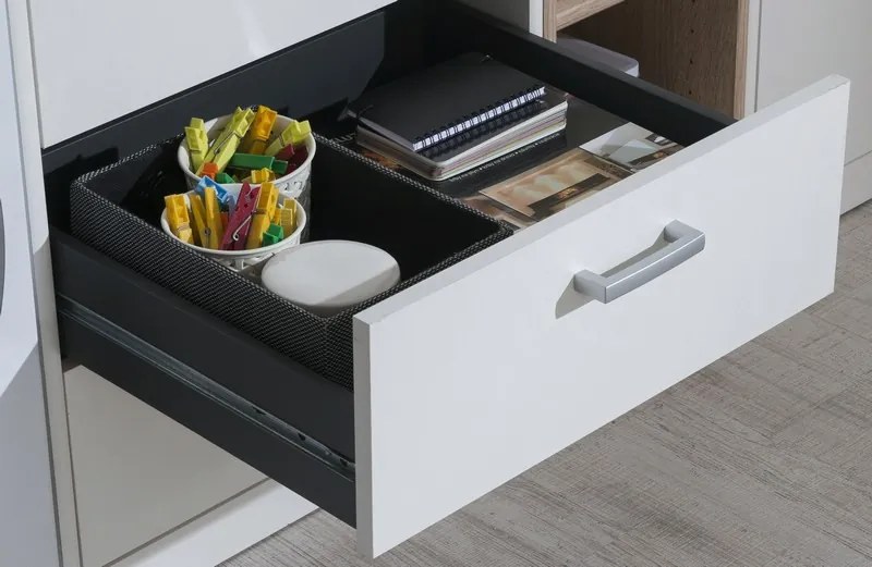 Mega 72, biela Policová skriňa Mega 76, biela