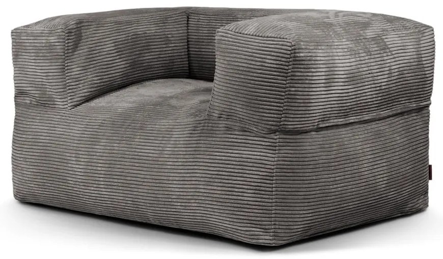 Tmavosivý menčestrový sedací vak MooG – SLOWDOWN