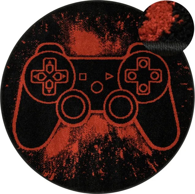 Koberec Lima G932A Gamepad čierny / svetločervený kruh