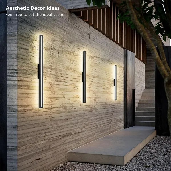 Brilagi - LED vonkajšie nástenné svietidlo LINEO LED/24W/230V 3000K IP65 čierne