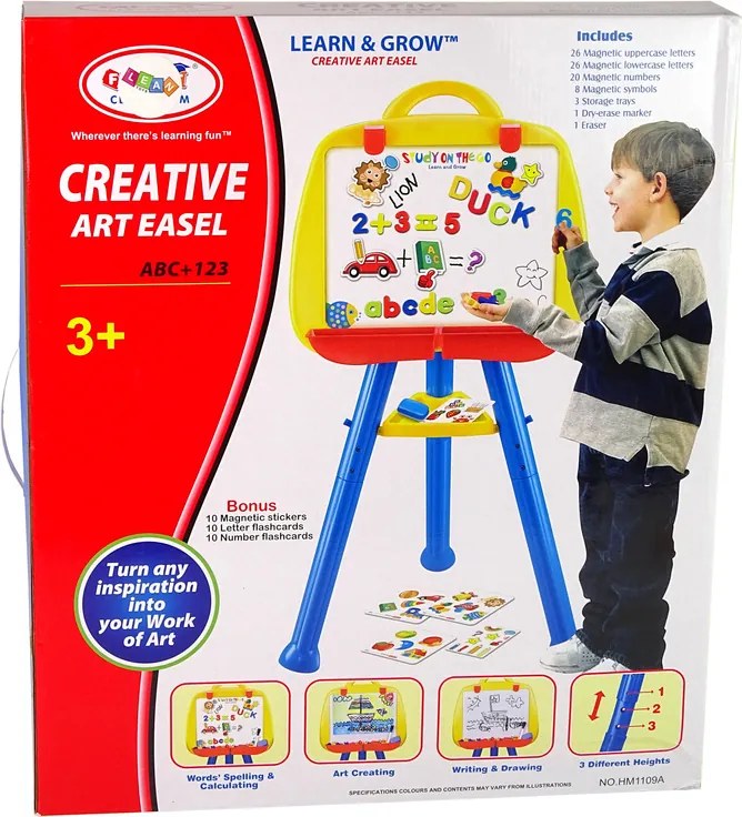 LEAN Toys Stojaca magnetická tabuľa Pen Blue