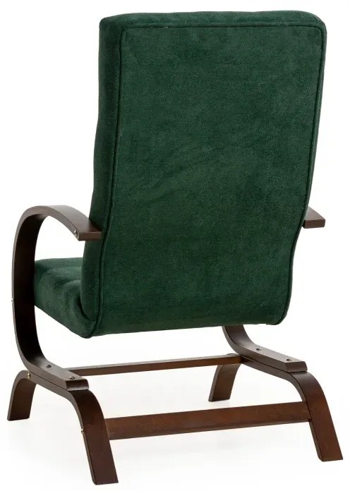 Kreslo Lux, zelená (AN 3207/orech)