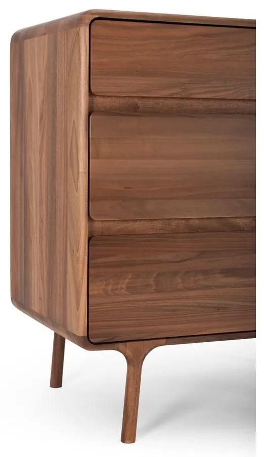 Hnedá komoda z orechového dreva 90x90x45 cm Fawn – Gazzda