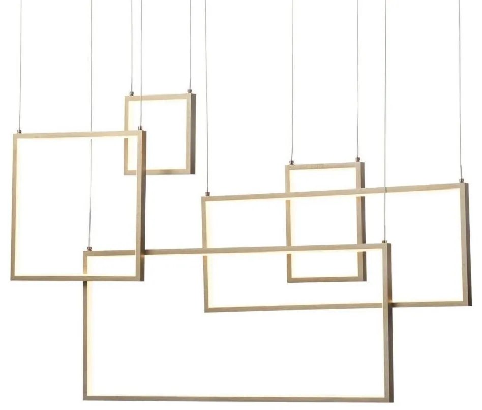 Redo 01-2317 - LED Stmievateľný luster na lanku PLANA LED/80W/230V zlatý