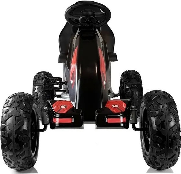 LEAN CARS Pedálový gokart B012 s nafukovacími kolesami, čierny